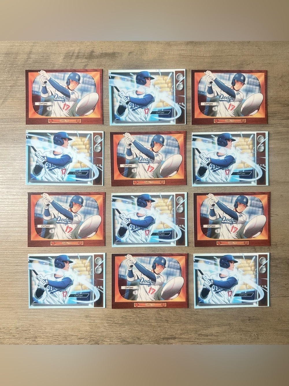 Shohei Ohtani Lot of (12) 2024 & 2025 Bowman Anime Novelty Cards. Dodgers.
